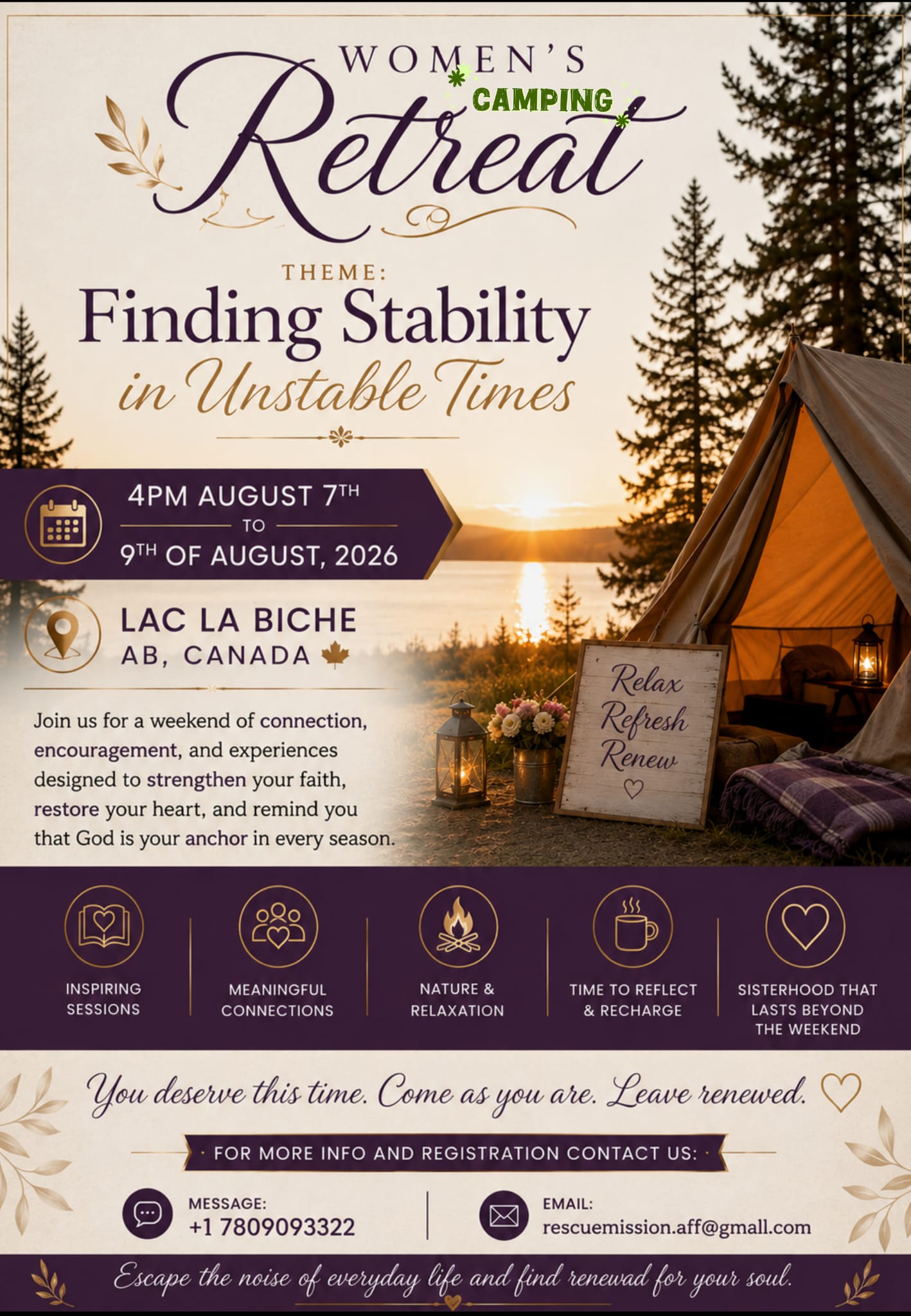 Women’s Annual Camping Retreat 2026